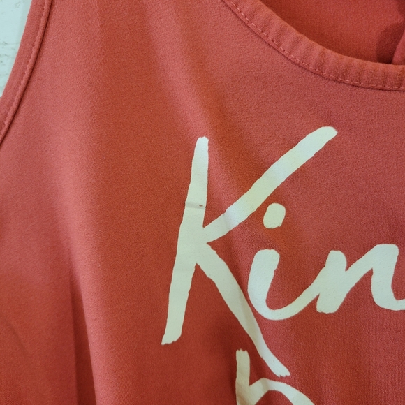 Rue 21 Kinda Don't Care Hi Low Tank Top Size Medium - Picture 5 of 7